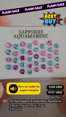 No Heat Sapphire & Santa Maria Aquamarine Deal (3.94 cts  & 2.59 cts )