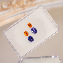 Tanzanite & Mandarin Garnet Curated Earring Set (3.33 cts)