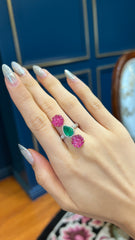 Ruby & Emerald Trio Ring