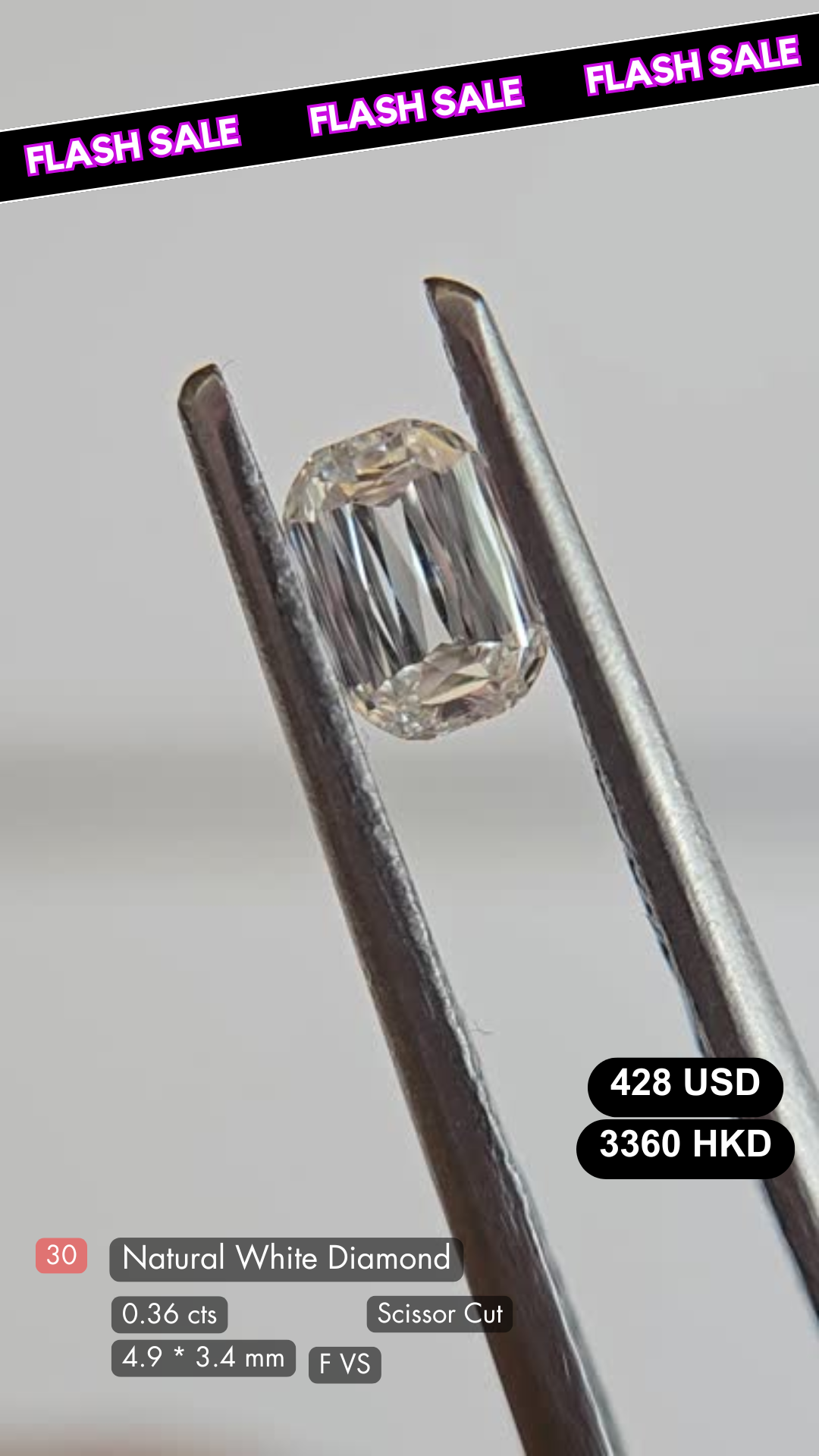 Natural White Diamond Deal (0.36 cts )