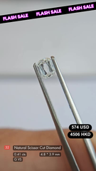 Natural Scissor Cut Diamond Deal ( 0.41 cts)