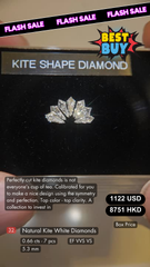 Natural Kite White Diamond Deal (0.66 cts)