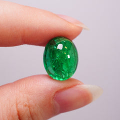 Vivid Green Emerald Cabochon (12.94 cts)