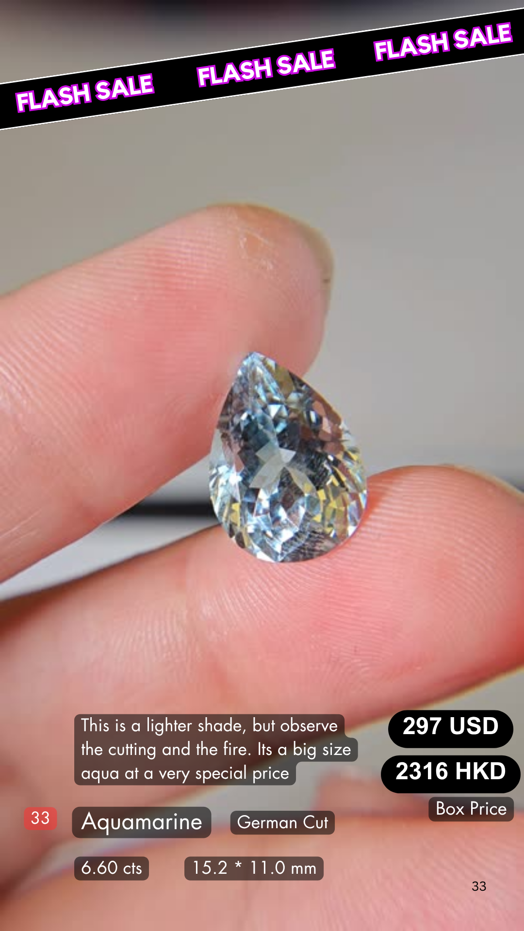 Natural Aquamarine Deal (6.60 cts)