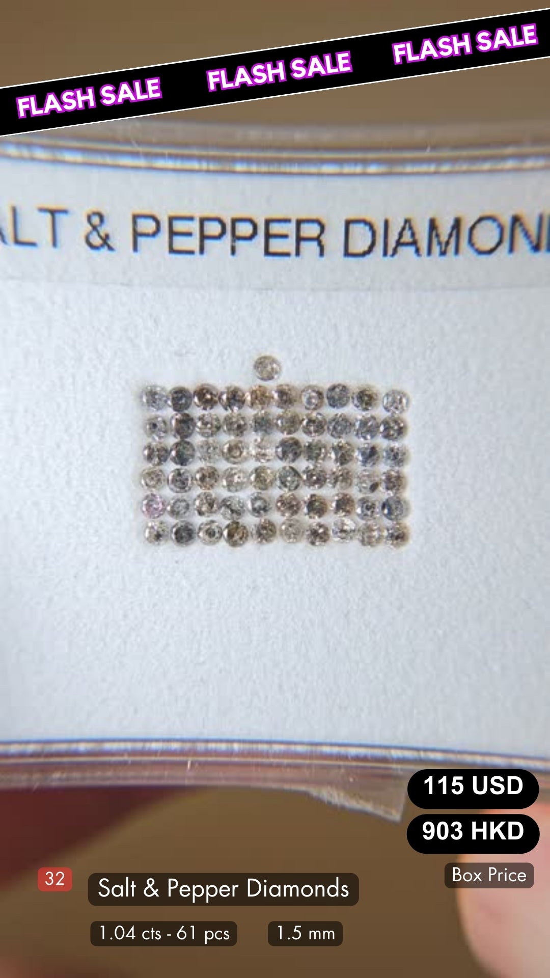 Salt & Pepper Diamond Deal (1.04 cts)