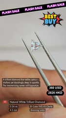 Natural White Trilliant Diamond Deal (0.24 cts)