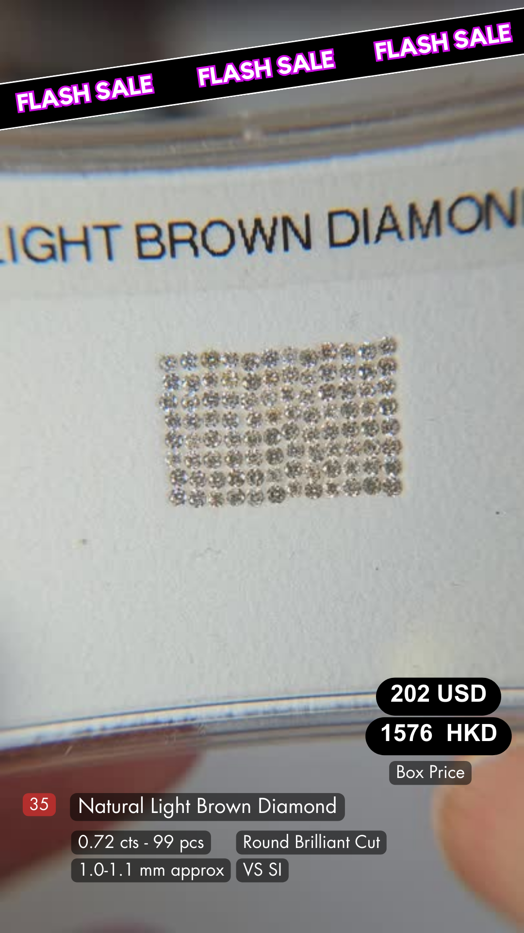 Natural Light Brown Diamond Deal (0.72 cts)