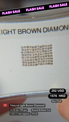 Natural Light Brown Diamond Deal (0.72 cts)
