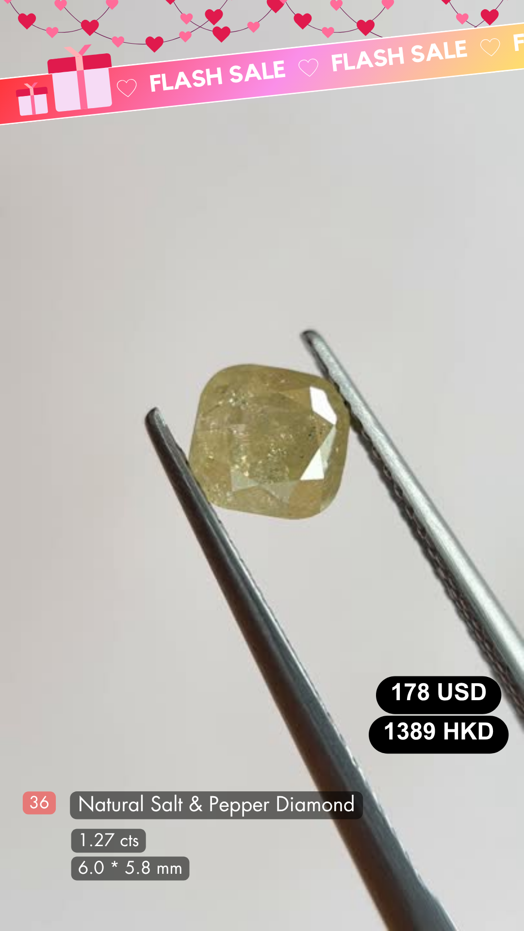 Natural Salt & Pepper Diamond Deal (1.27 cts)