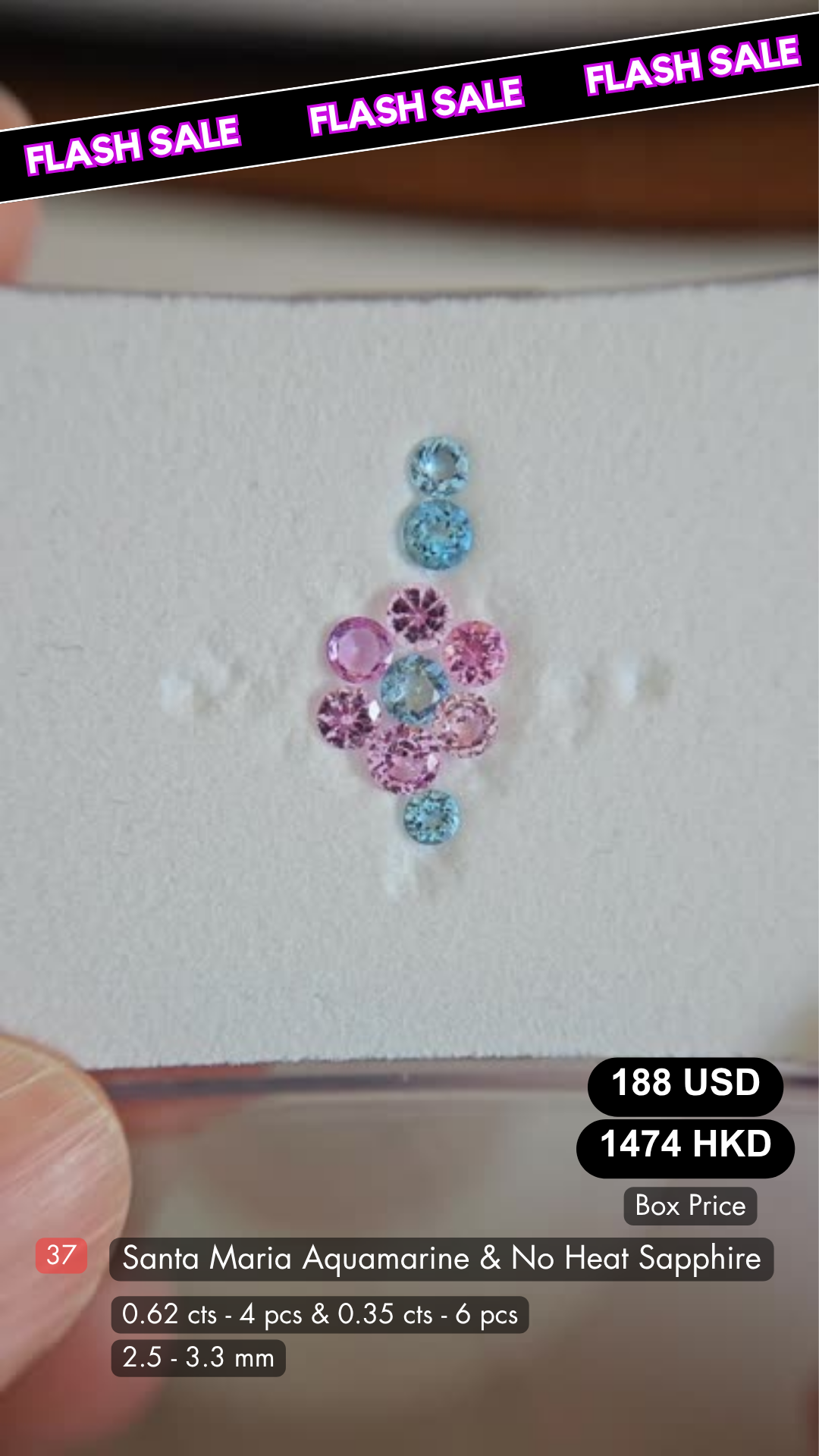 Santa Maria Aquamarine & No Heat Sapphire Deal (0.62 cts & 0.35 cts )