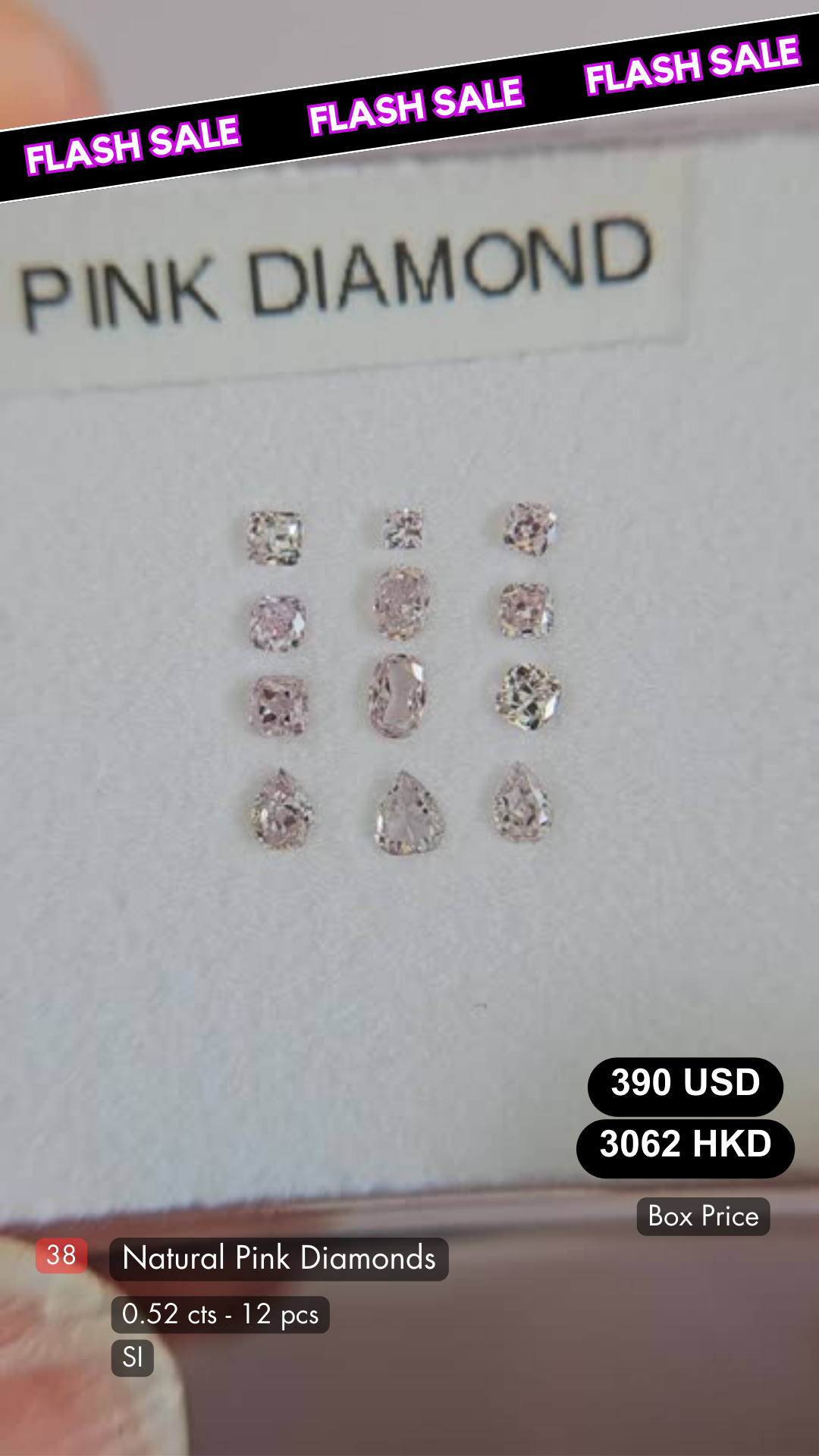 Natural Pink Diamond Deal (0.52 cts)