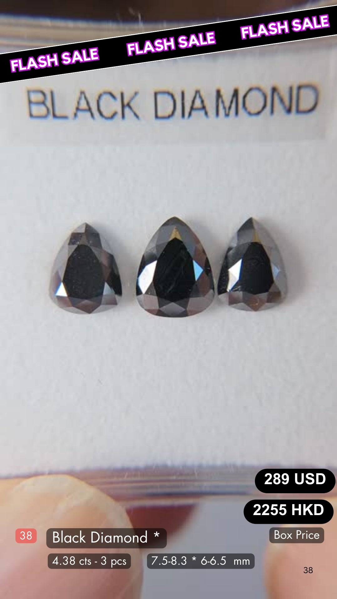 Natural Fancy Black Diamond Deal (4.38 cts)