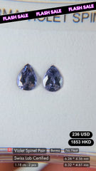 Violet Spinel Pair Deal (1.18 cts)