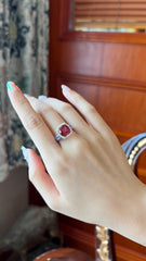 Rubellite & Tanzanite Ring