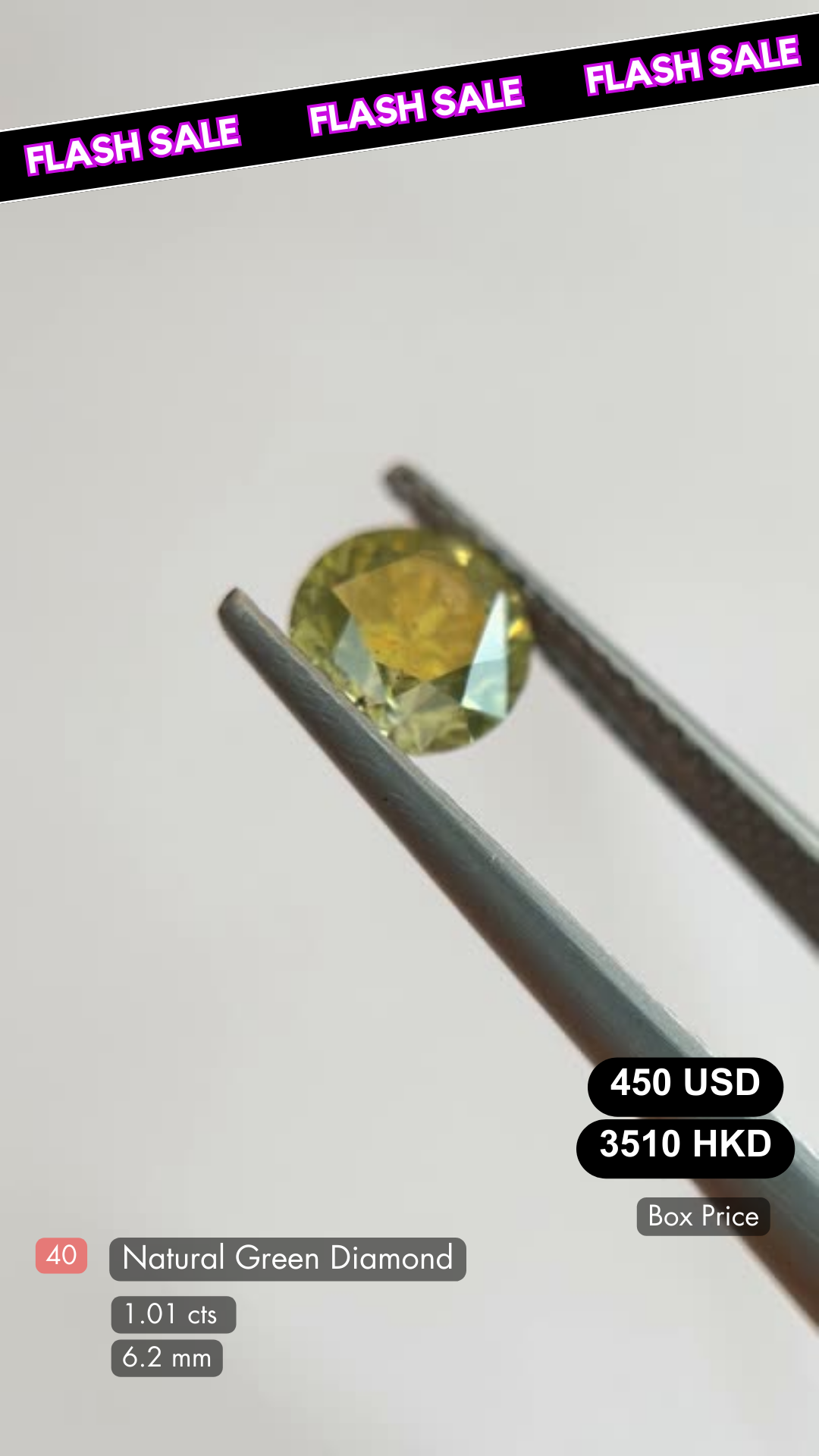 Natural Green Diamond Deal (1.01 cts)
