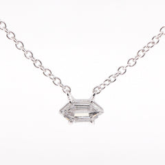 Hexagon Shaped Diamond Necklace