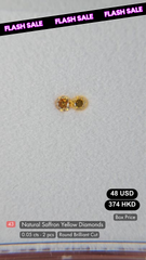 Natural Saffron Yellow Diamond Deal (0.05 cts)