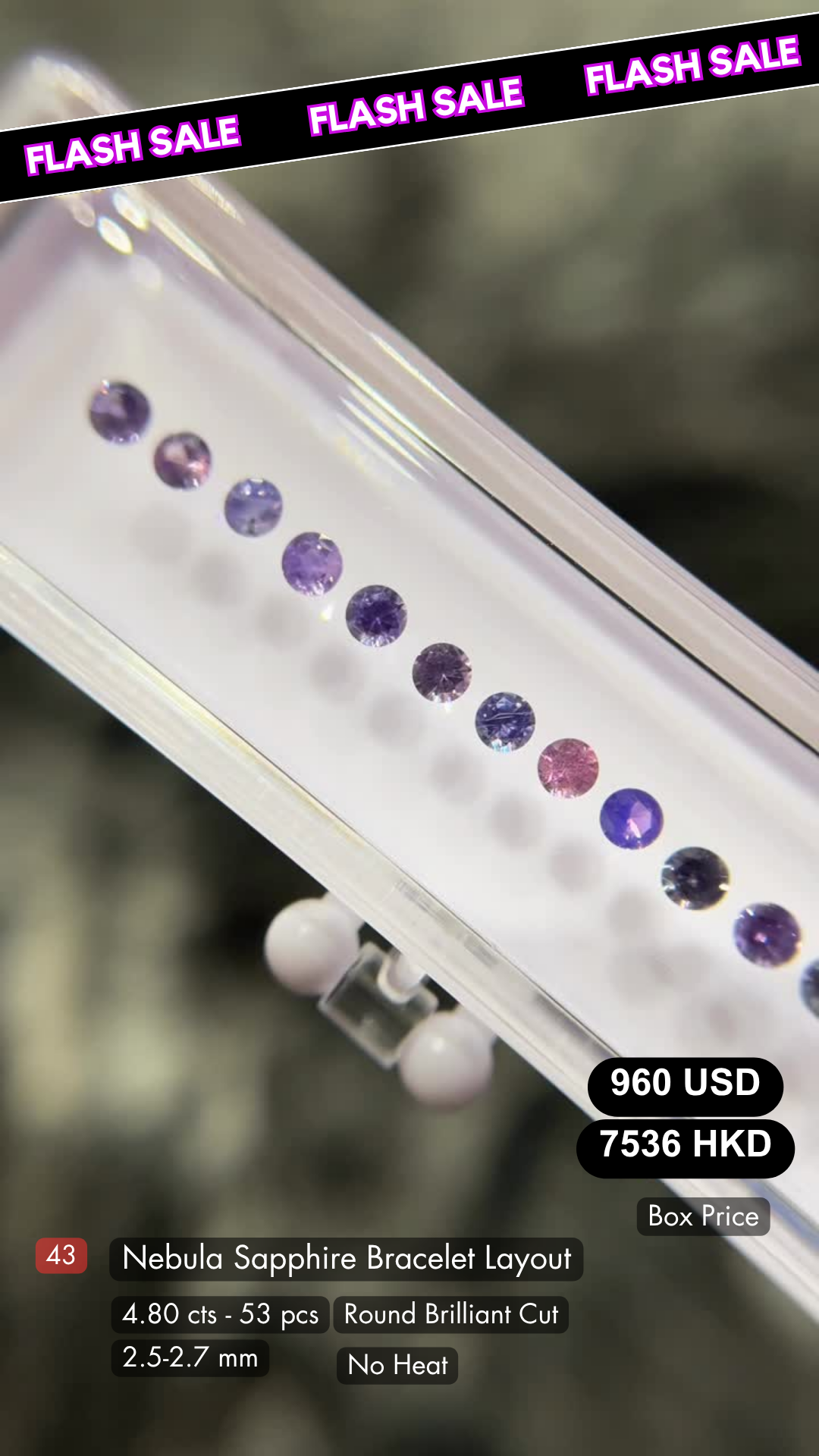 Nebula Sapphire Bracelet Layout Deal (4.80 cts)