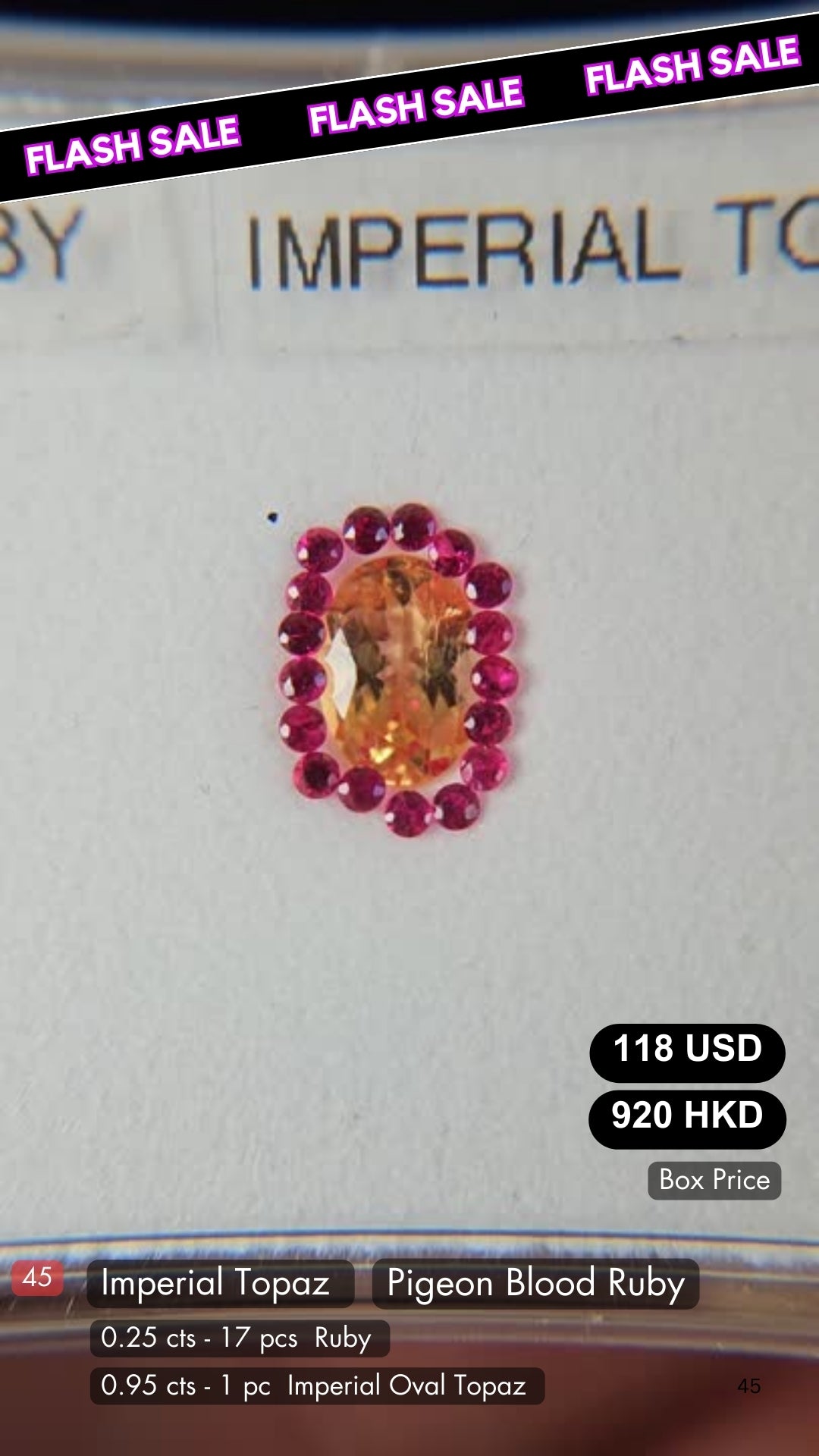 Imperial Topaz & Ruby Deal (0.95 & 0.25 Cts)