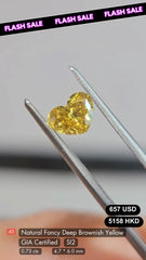 Natural Fancy Deep Brownish Yellow Diamond Deal (0.73 cts)