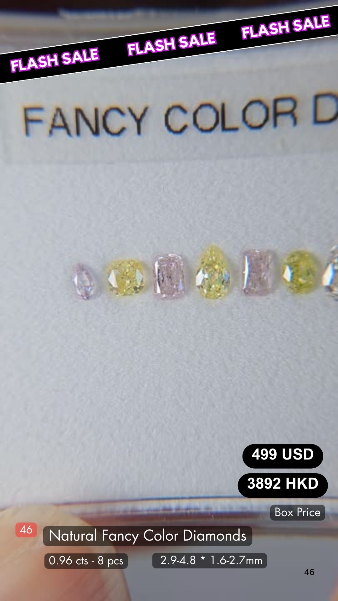 Natural Fancy Color Diamond Deal (0.96 Cts)