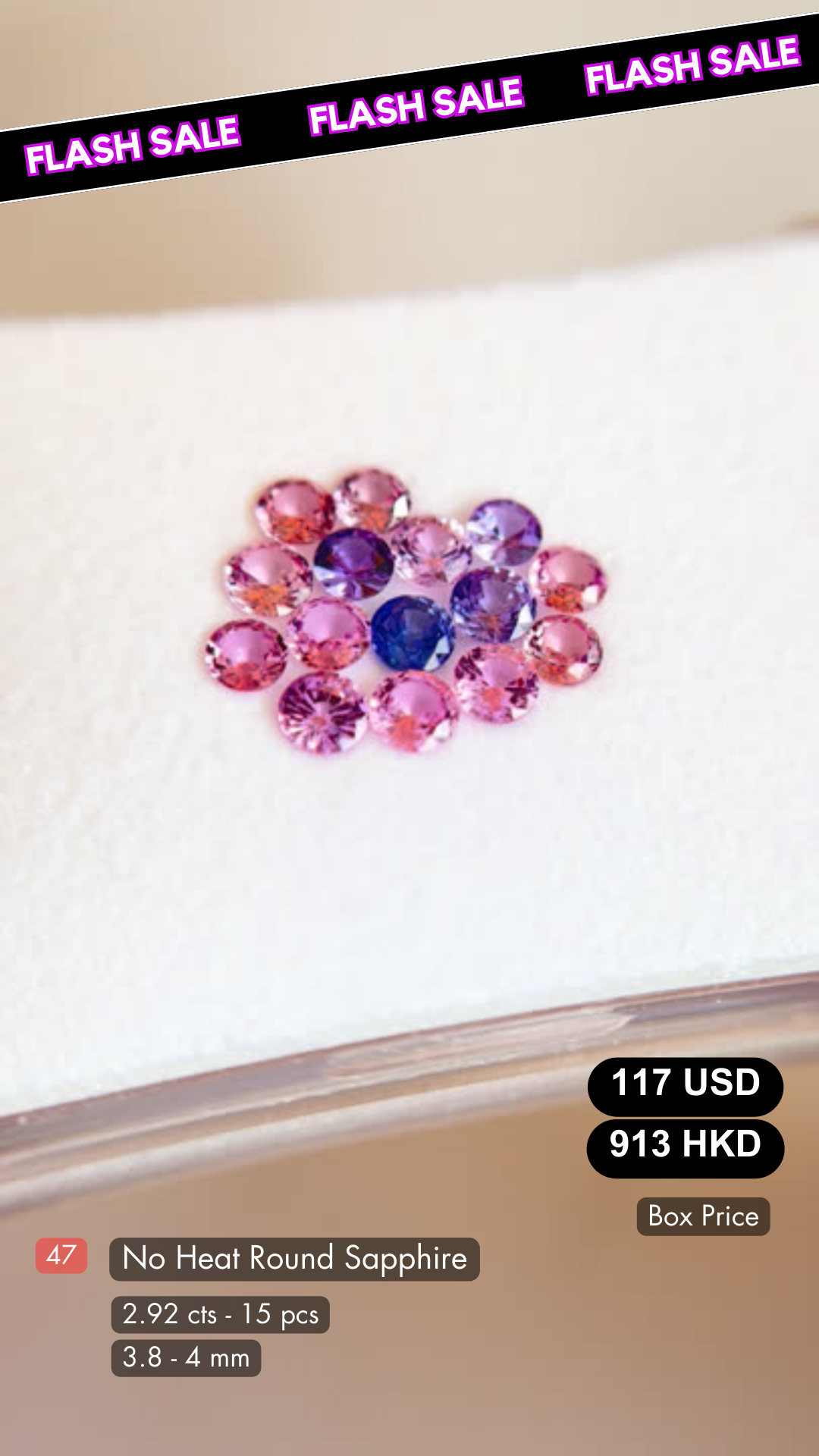 No Heat Round Sapphire Deal (2.92 Cts)