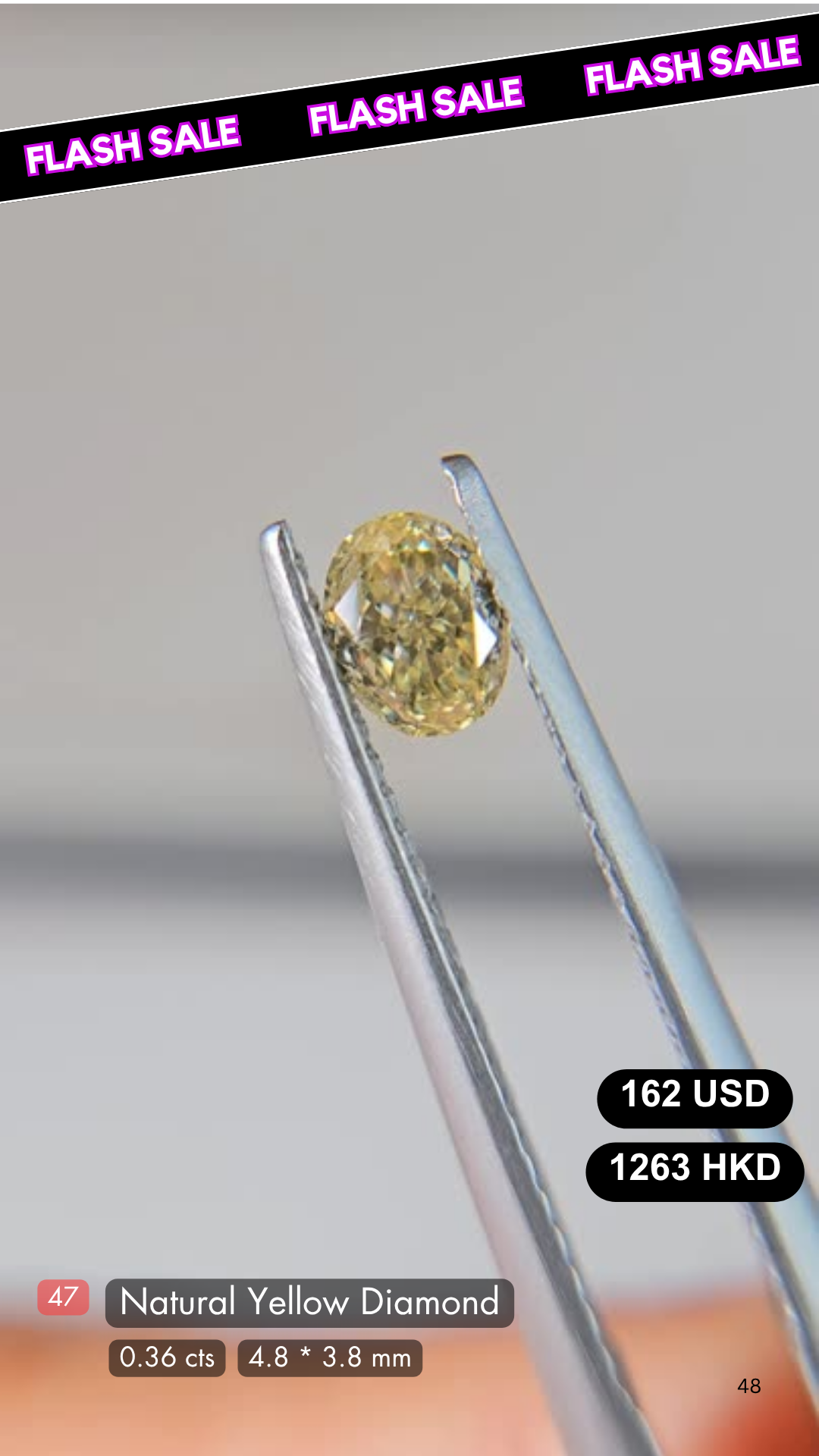 Natural Yellow Diamond Deal (0.36 cts)