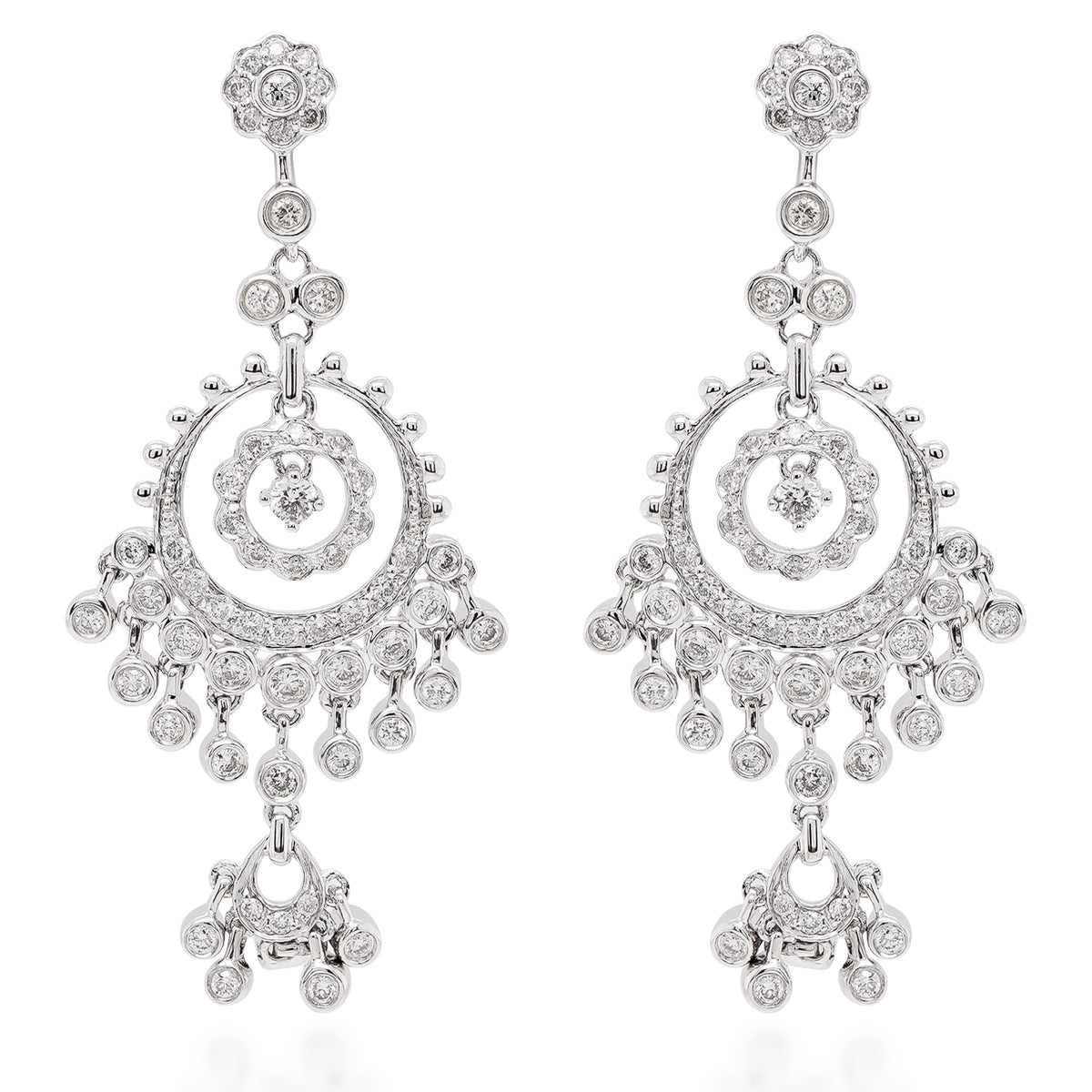 White Diamond Earrings