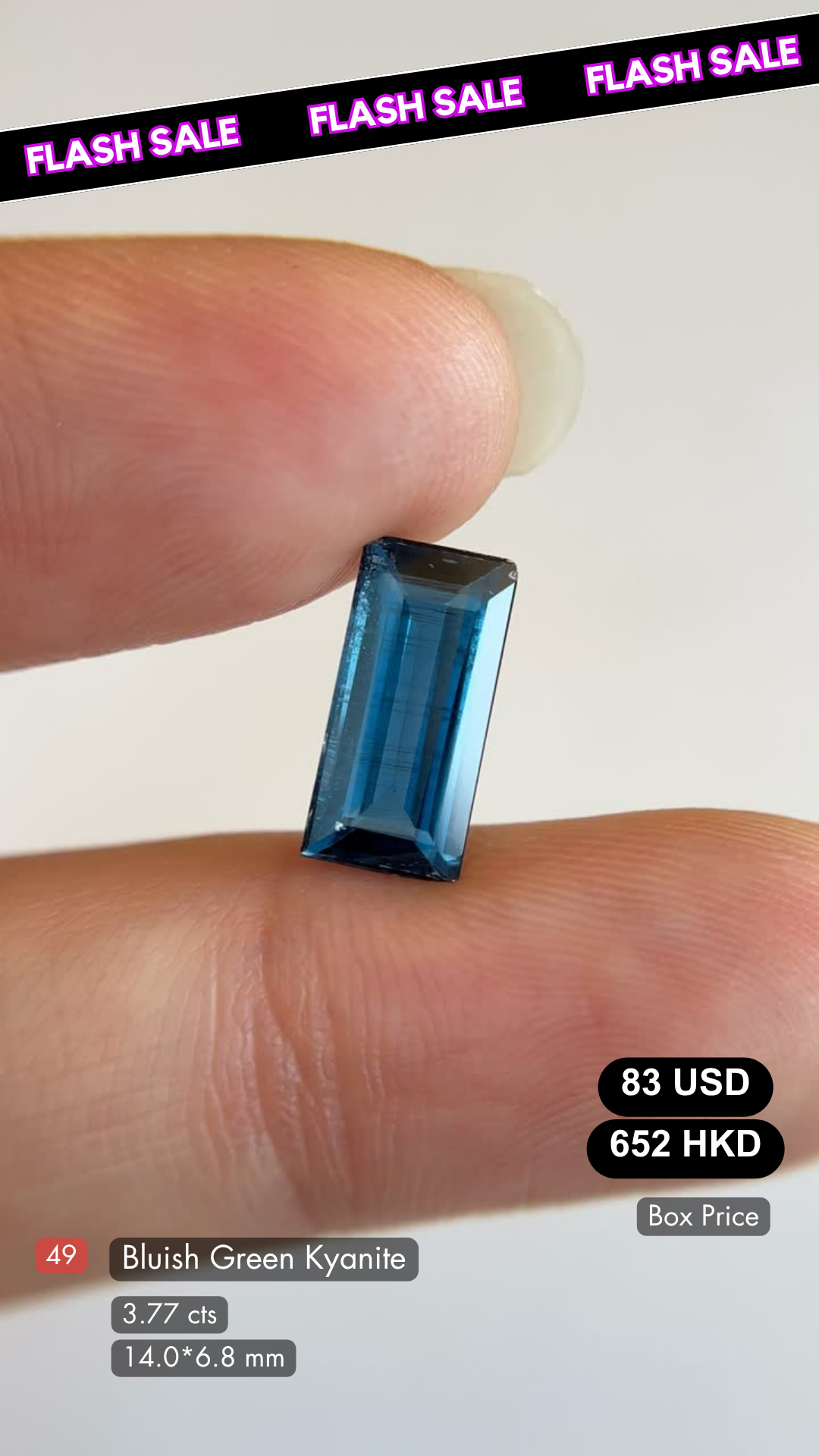 Bluish Green Kyanite Deal  (3.77 cts)