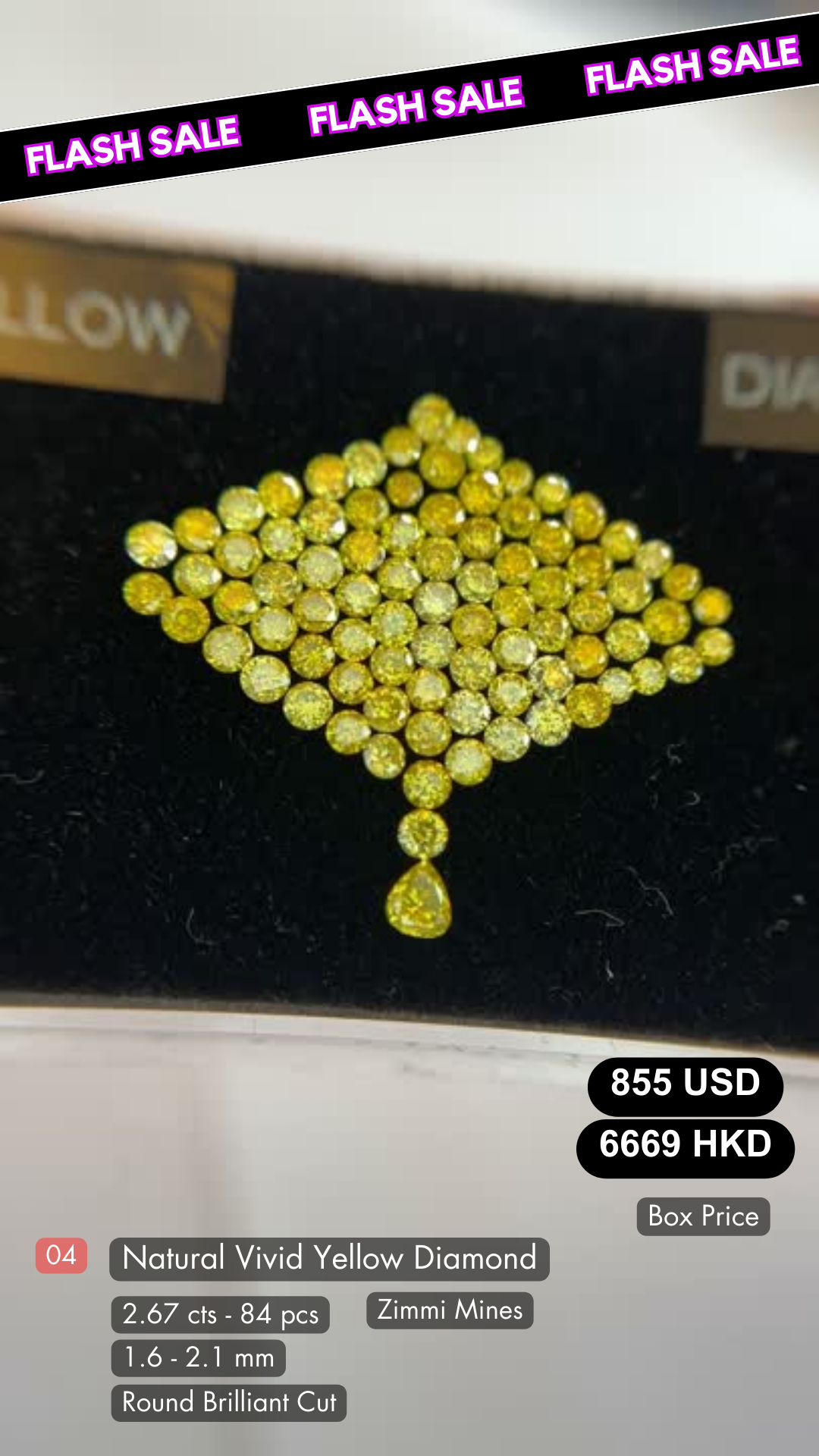 Natural Vivid Yellow Diamond Deal (2.67 cts)
