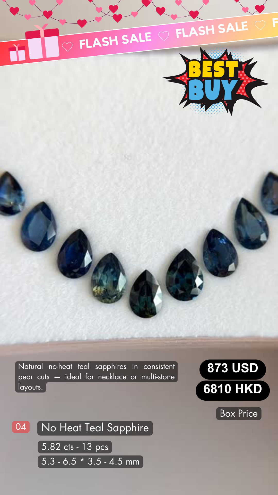 No Heat Teal Sapphire Deal (5.82 cts)