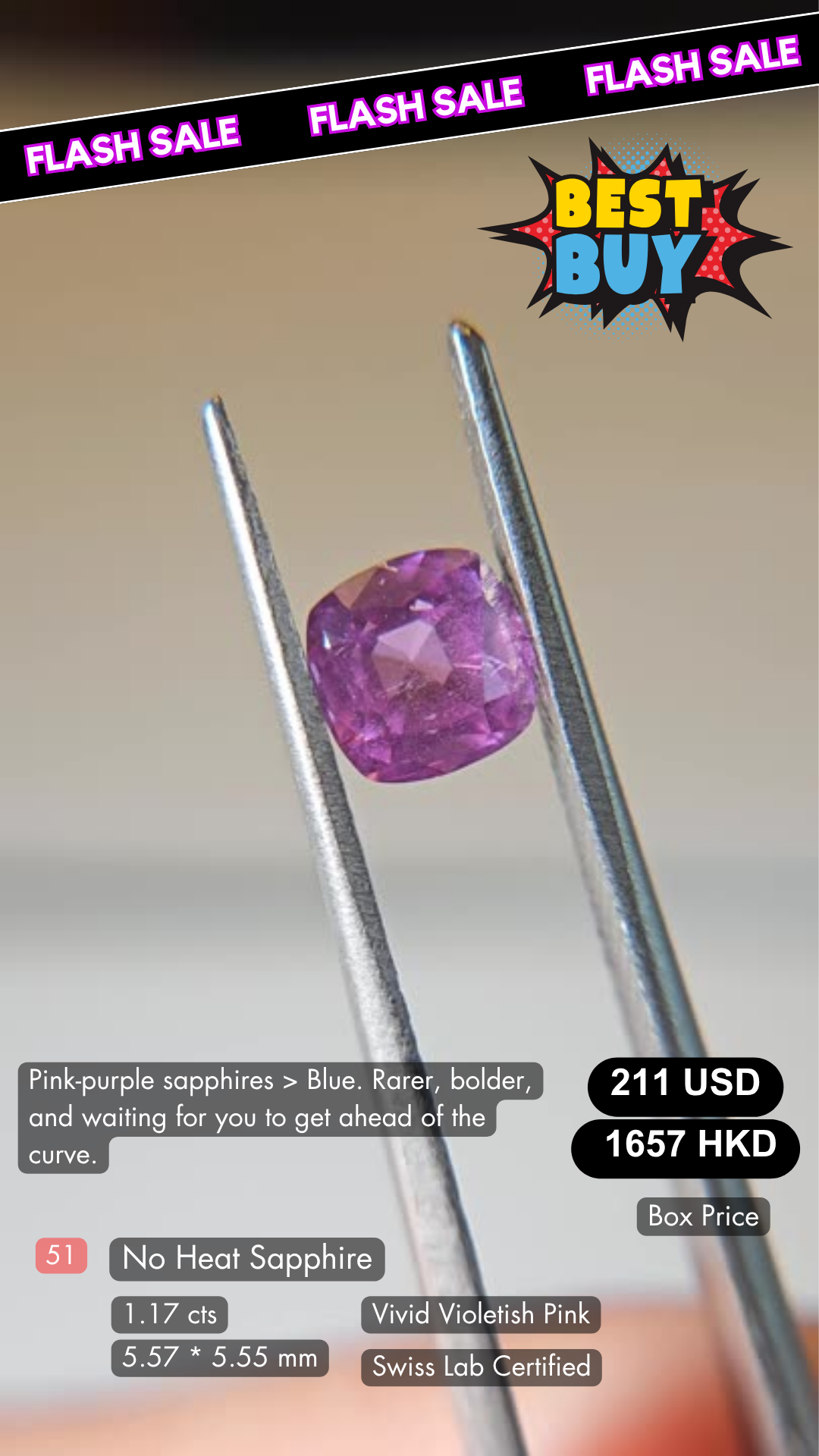 No Heat Sapphire Deal (1.17 cts)