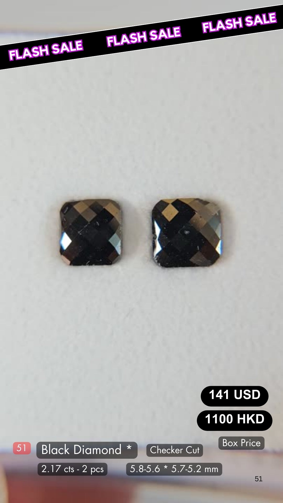 Natural Black Diamond Deal (2.17 cts)