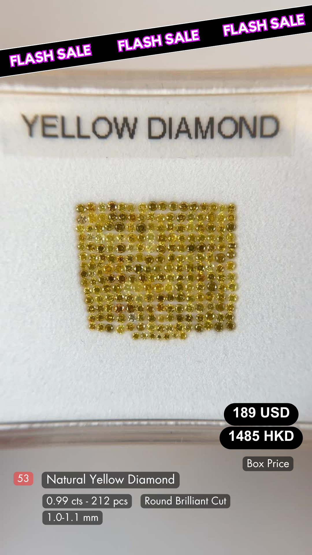 Natural Yellow Diamond Deal (0.99 cts)