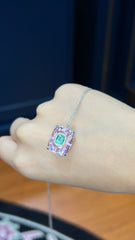 Kunzite & Emerald Necklace