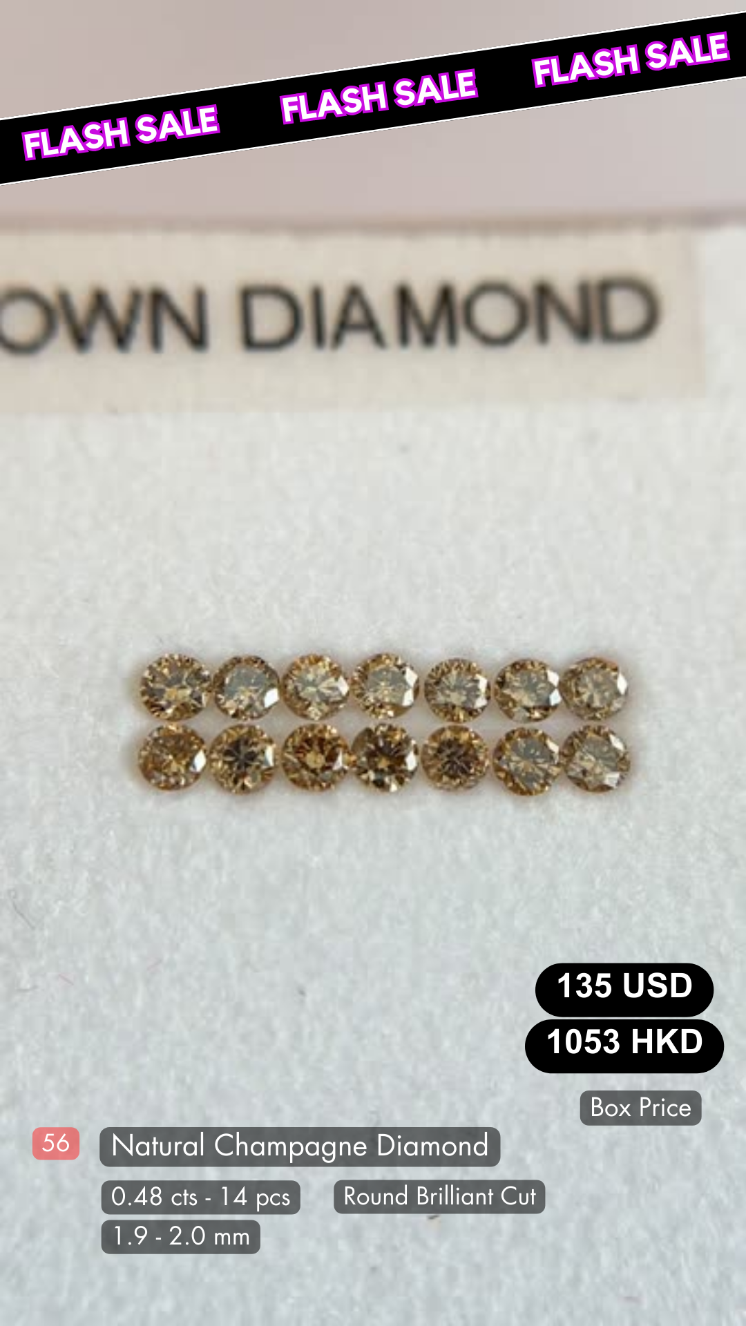 Natural Champagne Diamond Deal (0.48 cts)