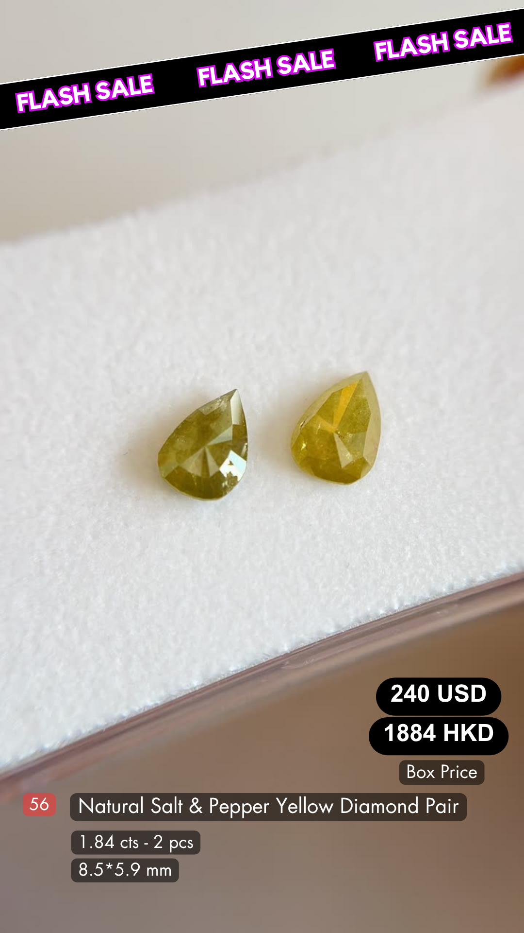 Natural Salt & Pepper Diamond Deal (1.84 cts)