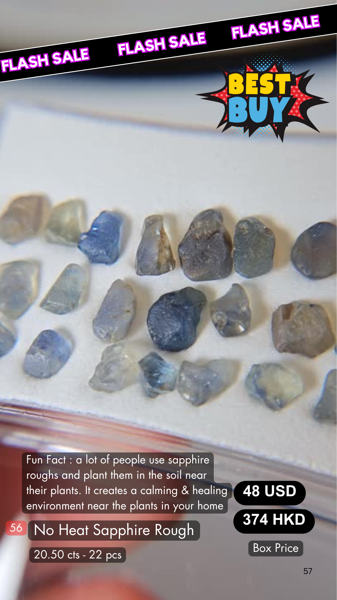 No heat Rough Sapphire Deal (20.50 cts)