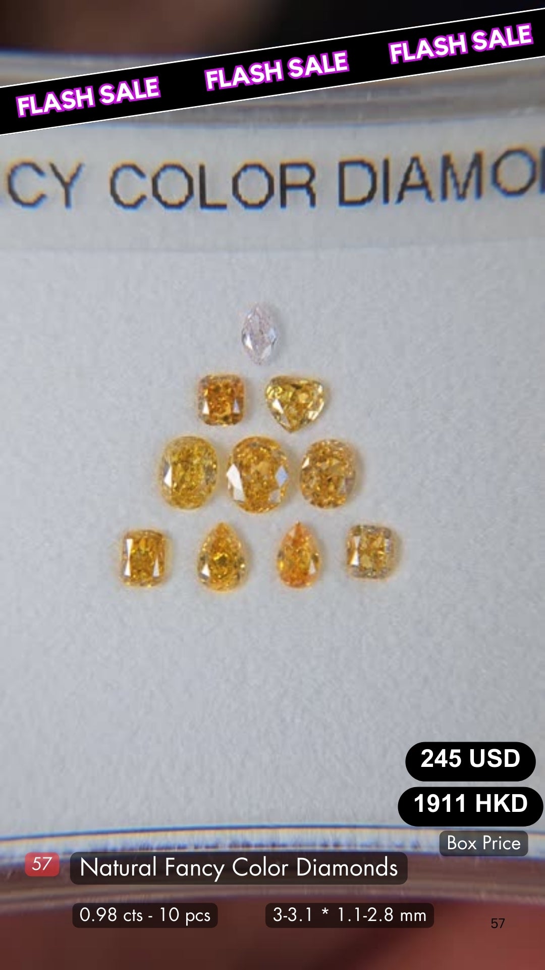 Natural Fancy Color Diamond Deal (0.98 cts)