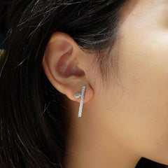 Line Diamond Earrings
