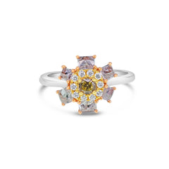 Fancy Color Diamond Cluster Ring