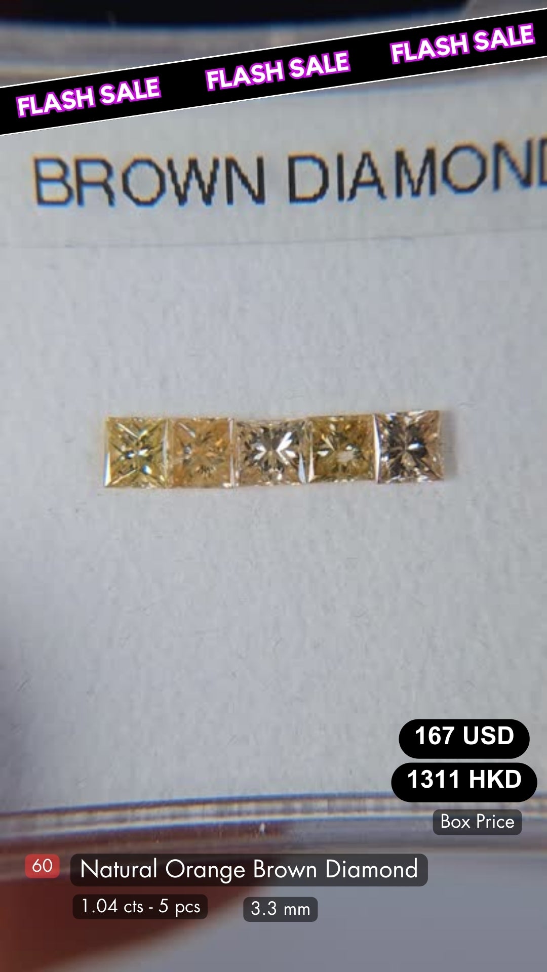 Natural Orange Brown Diamond Deal (1.04 cts)