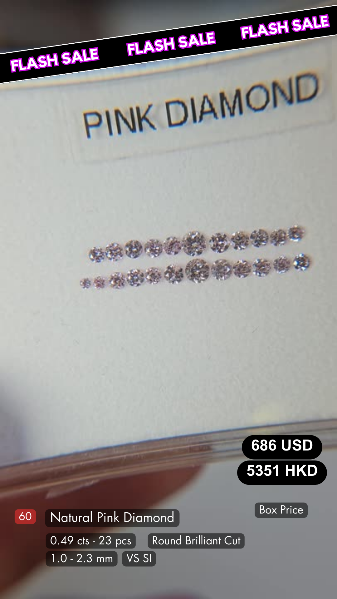 Natural Pink Diamond Deal (0.49 cts)