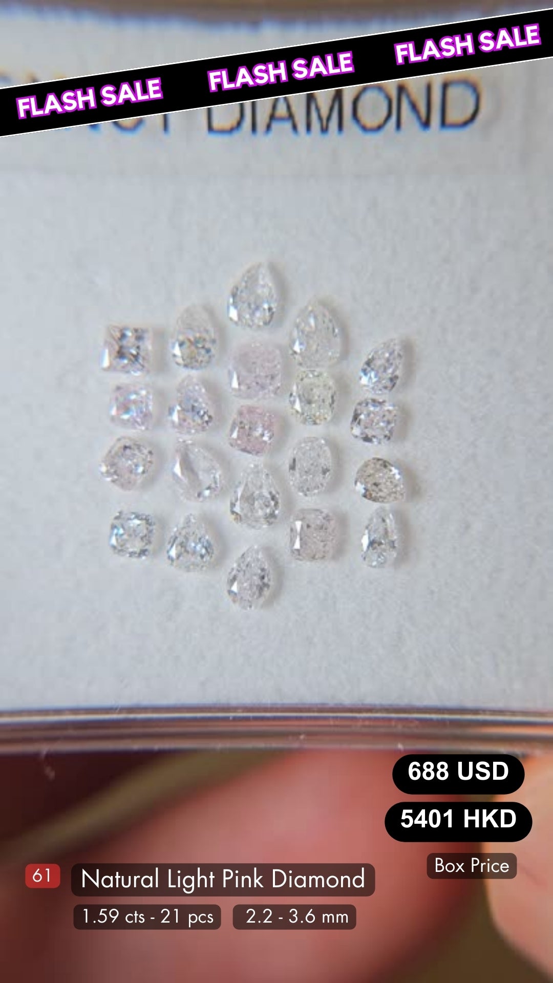 Natural Light Pink Diamond Deal (1.59)