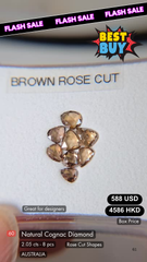 Natural Brown Rose Cut Diamond Deal (2.05 cts)