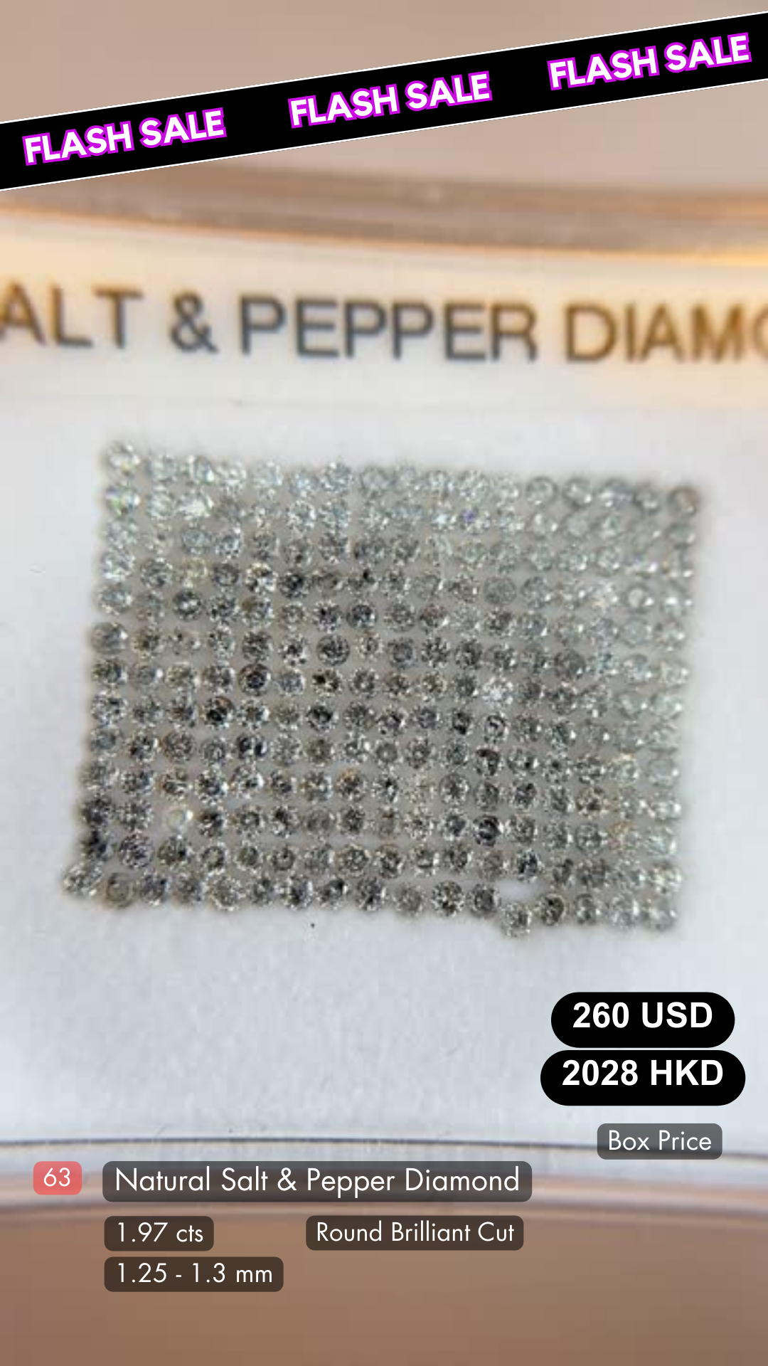 Natural Salt & Pepper Diamond Deal (1.97 cts)