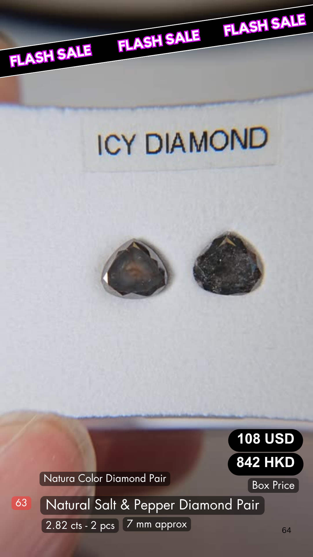 Natural Salt & Pepper Diamond Deal (2.82 cts)