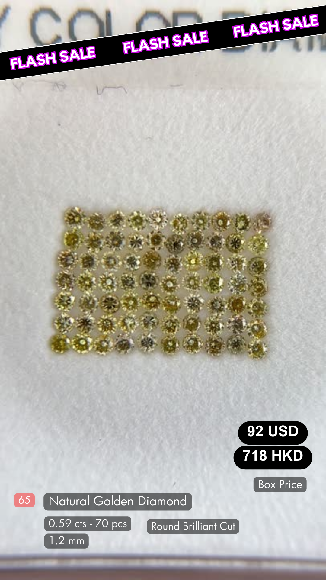 Natural Golden Diamond Deal (0.59 cts)
