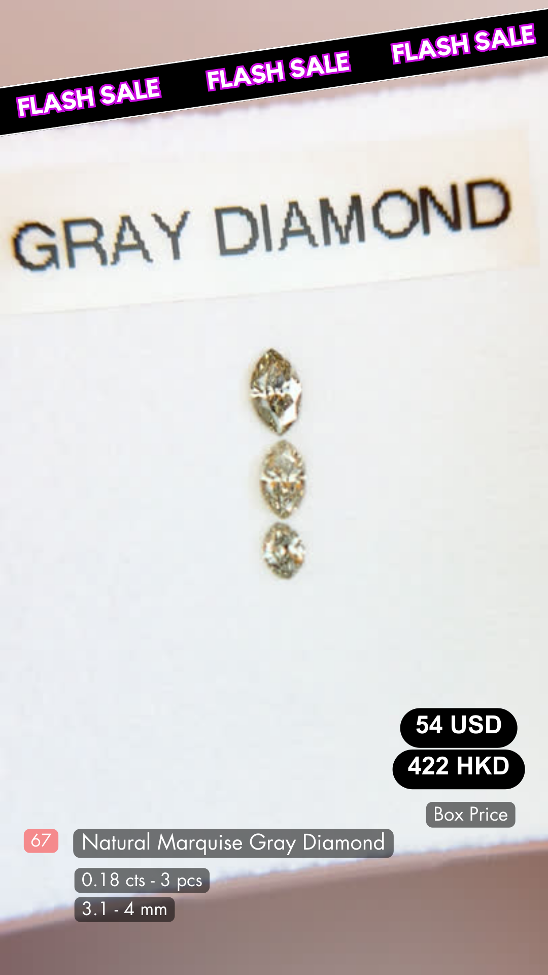 Gray Marquise Diamond Deal (0.18 cts)
