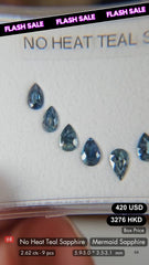 No Heat Teal Sapphire Deal (2.62 cts)